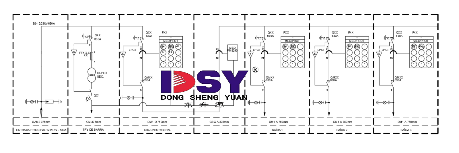 Switchgear Single-Line Diagram Example